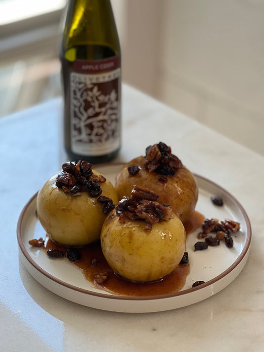 Baked Apples with Apple Cider Balsamic