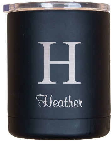 Black Tumbler w/ Lid (12 oz)