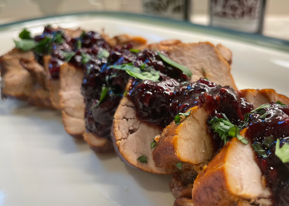 Blackberry Citrus Chimichurri-Marinated Pork