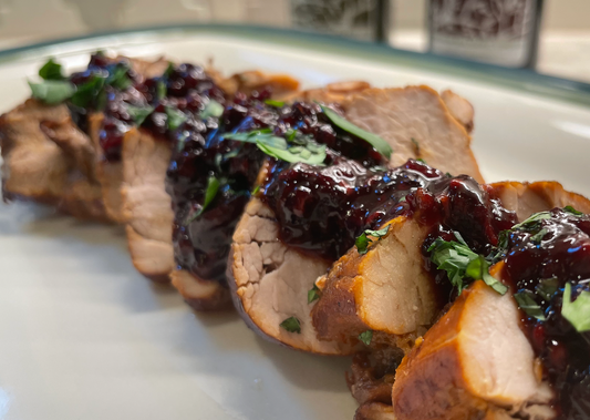 Blackberry Citrus Chimichurri-Marinated Pork