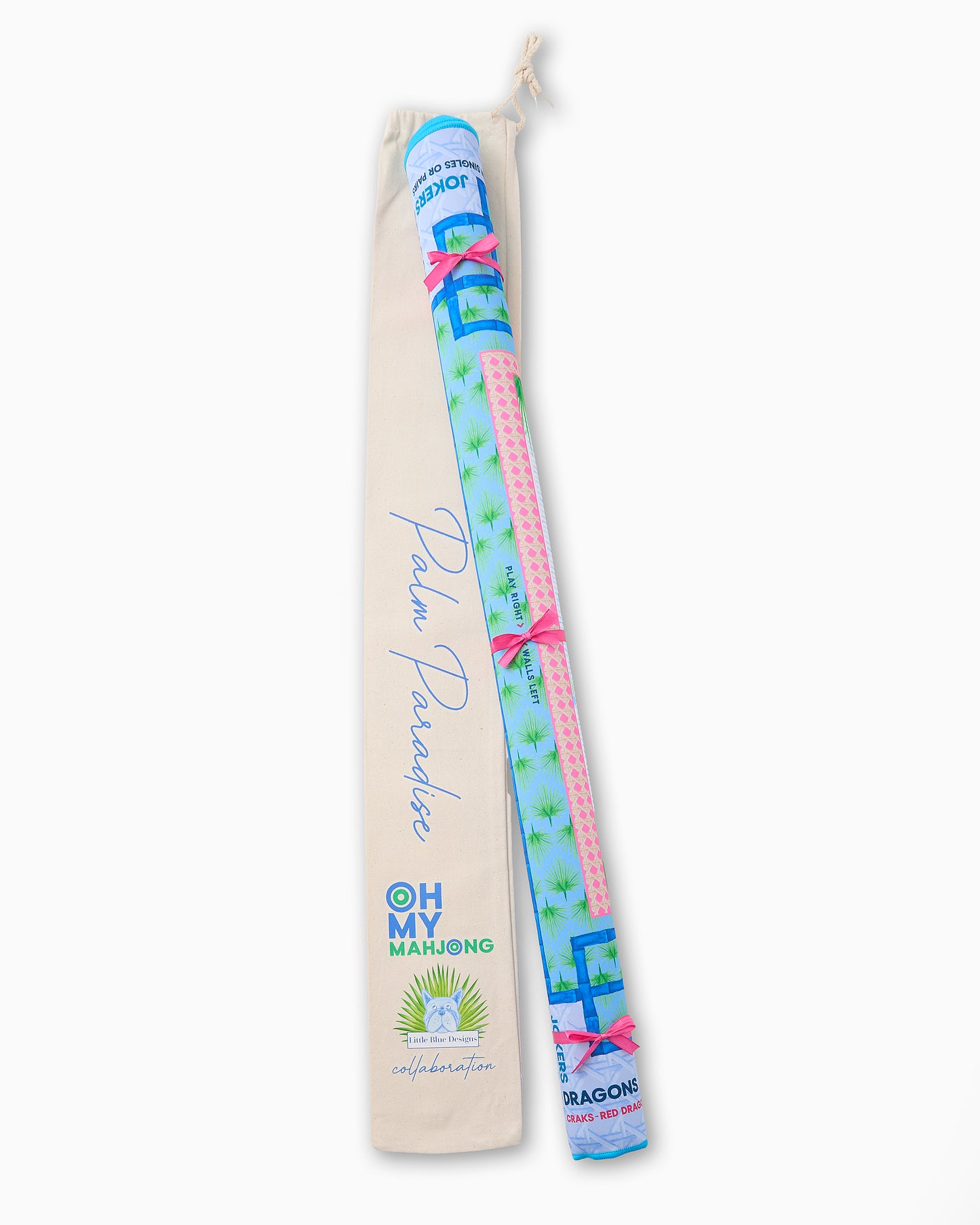 Palm Paradise Mahjong Mat in Tube