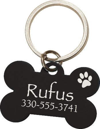 Dog Bone Key Chain (Black)